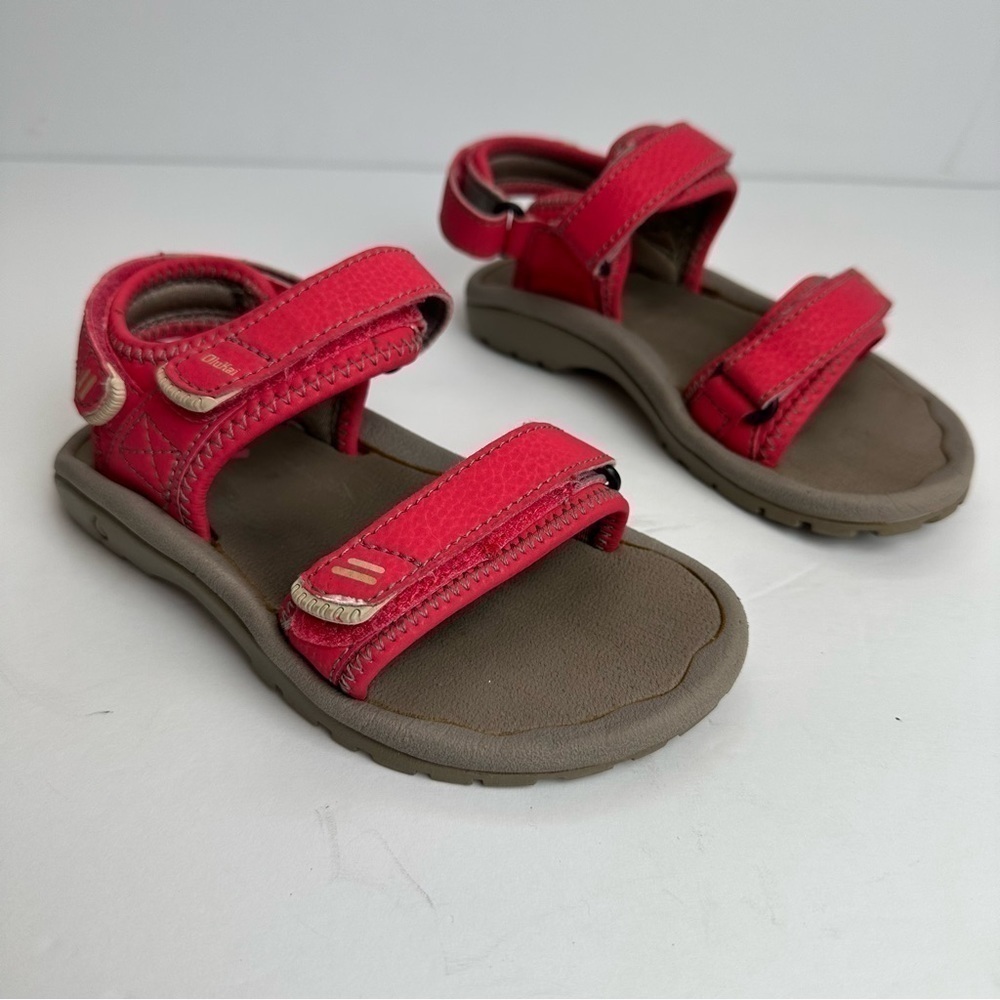 Olukai Sandals Girl's Size 11/12 Pahu Fuchsia Graphite Walking Adjustable - Picture 9 of 9